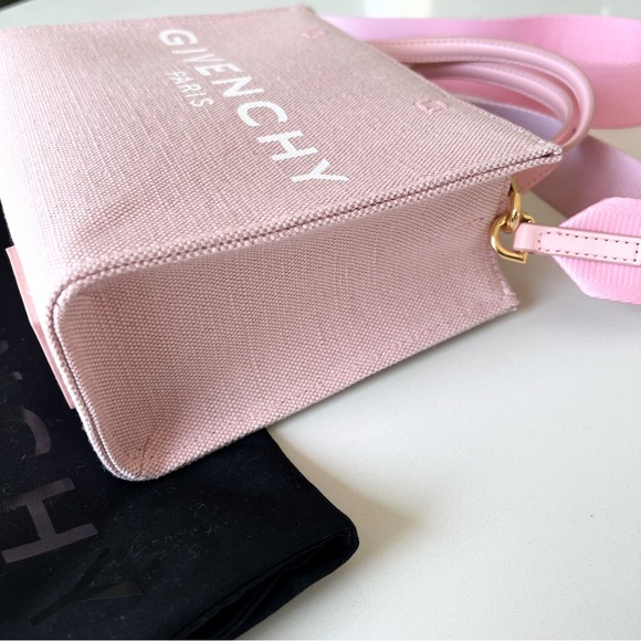 NWT Givenchy Mini G Logo Tote Shopping Bag in Pink - Picture 7 of 14